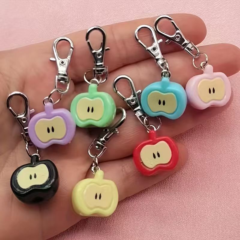 Party Favor Bag - 7 stuks hars-simulatie Apple sleutelhangers, geschikt