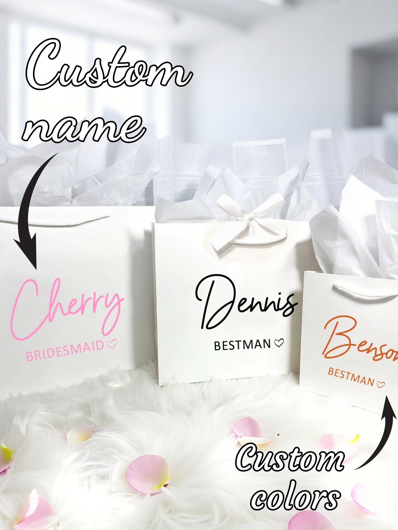 Party Favor Bag - 1pc op maat gemaakte bruiloft bruidsmeisje